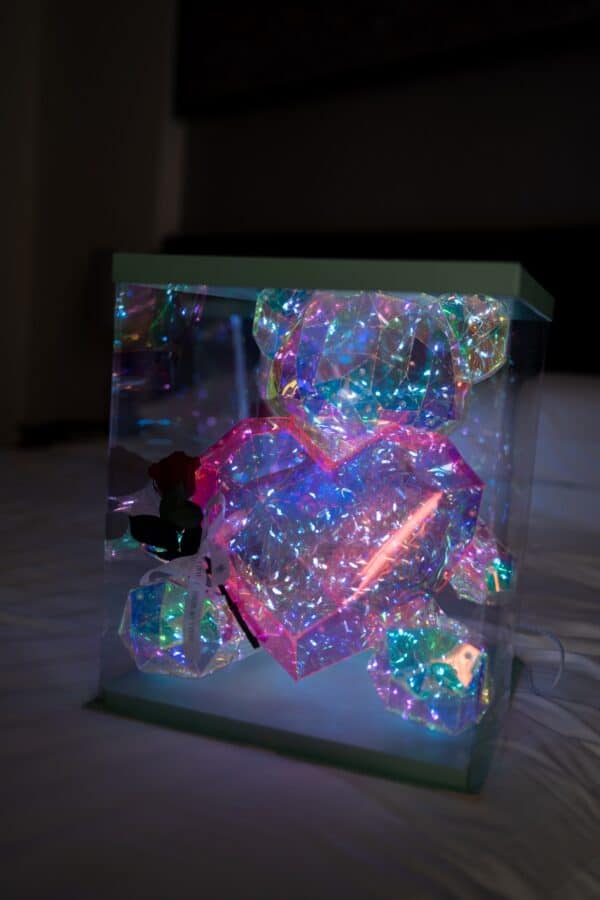 Crystal Teddy with Pink Heart